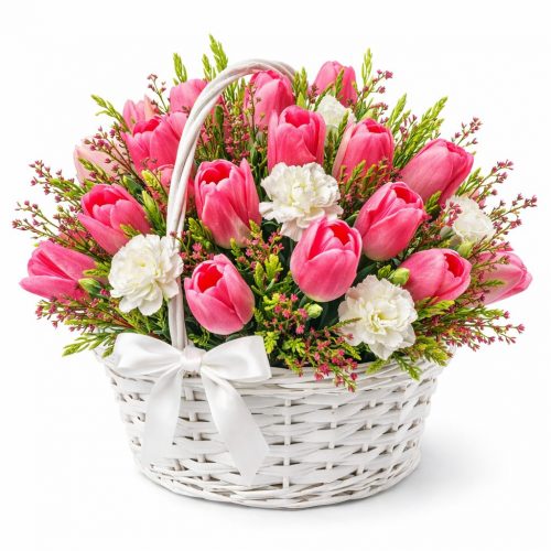 Корзина с цветами «Тропический Вихрь»