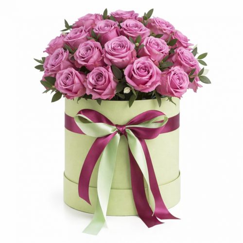 Цветы в коробке «Сиреневый вихрь»