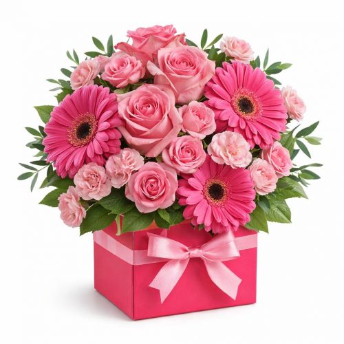 Цветочная композиция «Розовая фантазия»