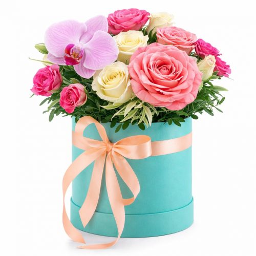 Цветы в коробке «Эстель»