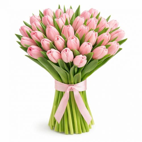 Тюльпаны нежно розовые