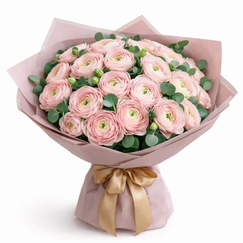 Букет цветов «Розовый лютик»