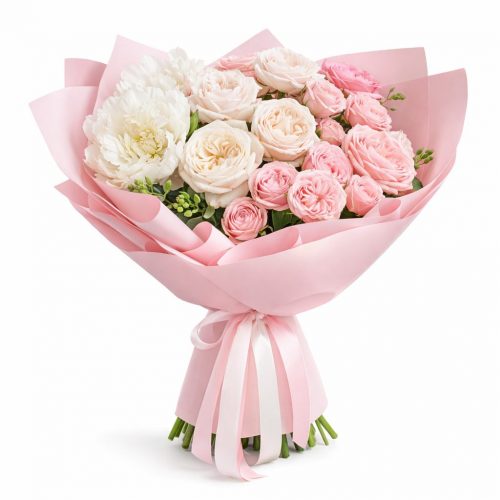 Букет цветов «Розовый Вальс»