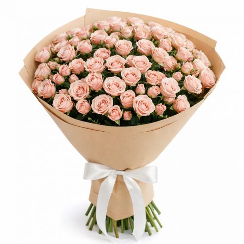 Монобукет кустовых роз «Кремовая мечта»