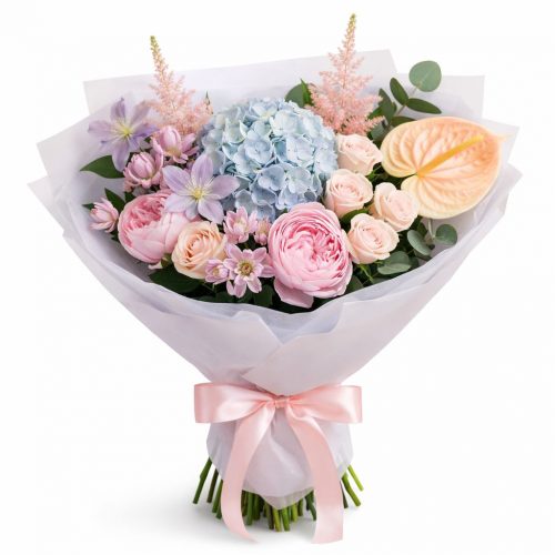 Нежный букет «Сиреневый рассвет»
