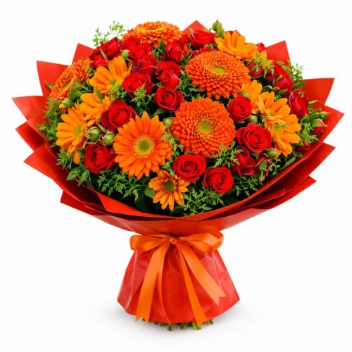 Цветочный букет «Оранжевое сияние»